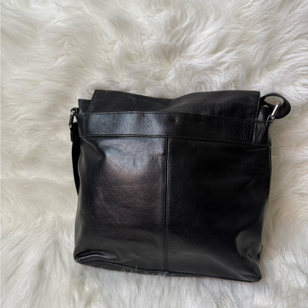 Coach Black Leather Men’s Messenger Bag - Picture 3 of 6